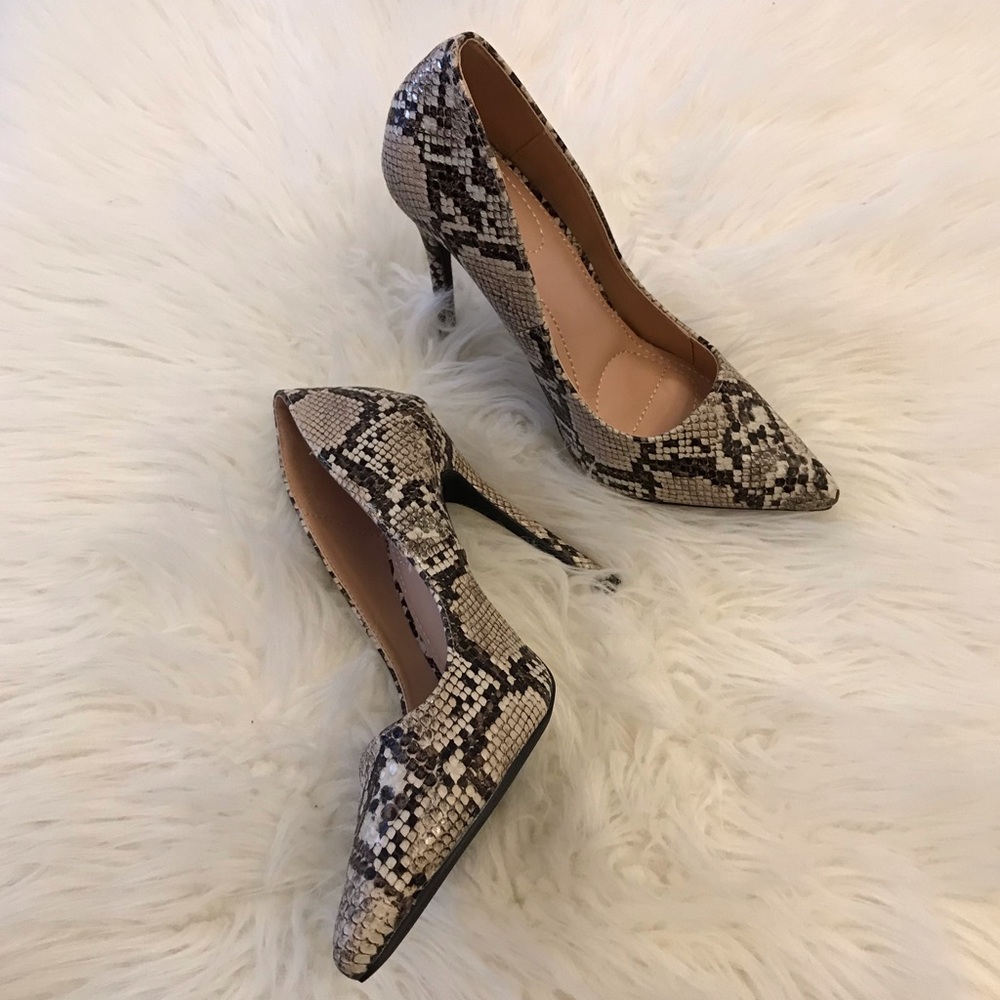 Colette Snakeskin Pointed Toe Stiletto Pump - Picture 7 of 8
